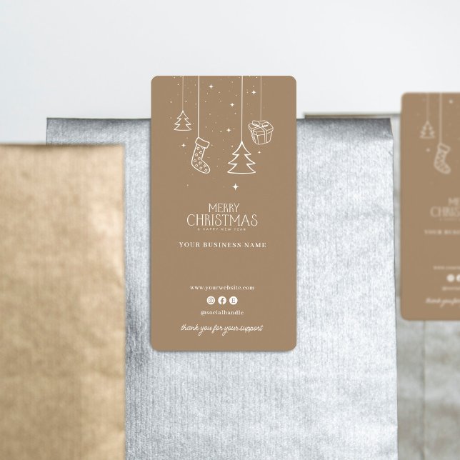 Tack av julbox Förseglingsetikett Fraktsedel (Skapare uppladdad)