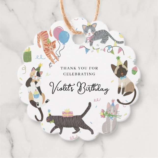 Tack av katastastisk Födelsedagsfest Gåvor Etiketter (Framsida)