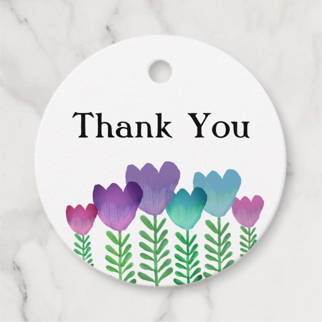 Tack av Lila av sötens Rosa Gåvor Etiketter (Framsida)