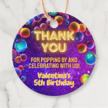 Tack av nykolv, bubbelböjlig Födelsedagsfest