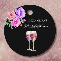 Tack av Petals och Proseccos Rosa Möhippa Gåvor Etiketter
