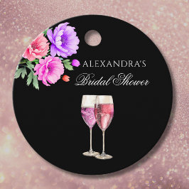 Tack av Petals och Proseccos Rosa Möhippa Gåvor Etiketter