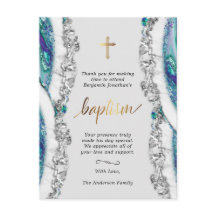 Tack av silver och blå mineralstrupe