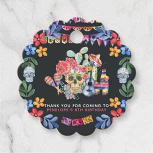 Tack av sockerDöskallar Day of the dead Theme Gåvor Etiketter