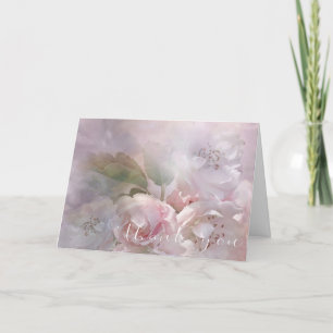 TACK av sympati vid Blommar av vit Rosa  FOTO Kort