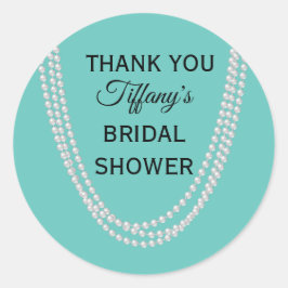 Tack av turkos och pärlämnen, Möhippa Runt Klistermärke