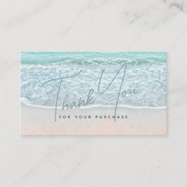 Tack av Turquise Blue Ocean Sandy Beach Visitkort
