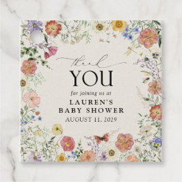 Tack av vattenfärg med elegant tryckt blommor gåvor etiketter