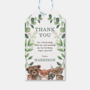 Tack av vilda trädsdjur presentetikett