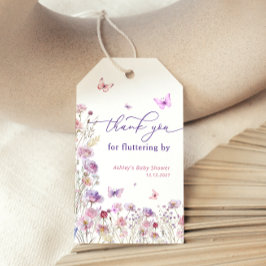 Tack av vildblommor (Butterfly) för blomning efter Presentetikett