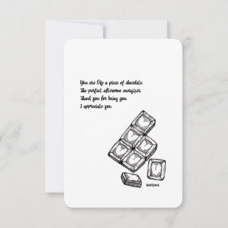 Tack, avkänningskort - Choklad, platt