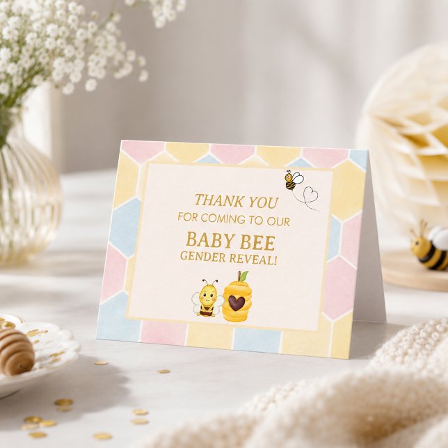 Tack Baby Bee Könsbestämning Kort (Skapare uppladdad)