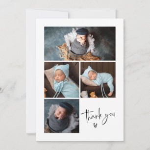 Tack Baby Birth Photo Collage Meddelande