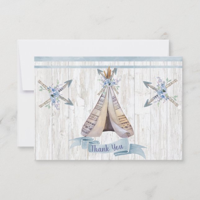 Tack | Baby blue pojkvän Boho Chic Teepee (Framsida)