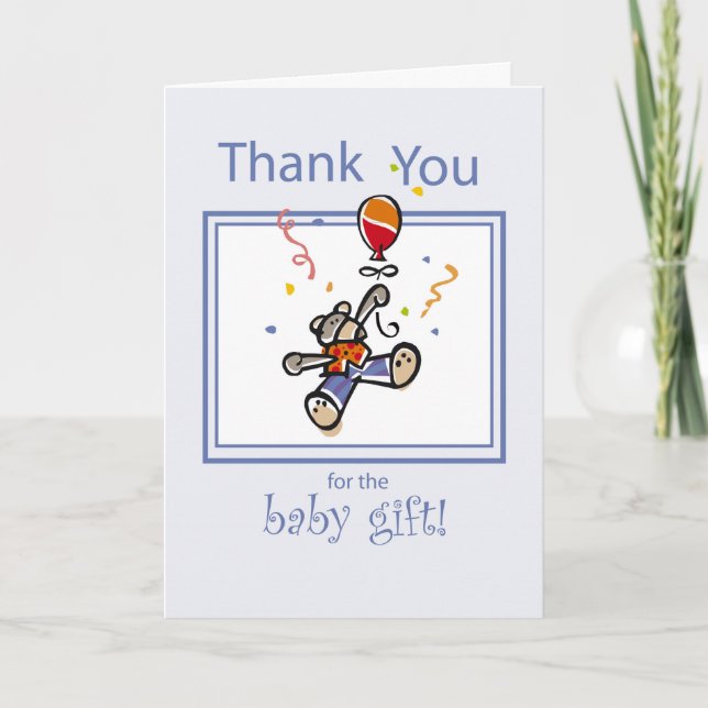 Tack Baby Gift, Rosa, flicka Kort (Framsida)