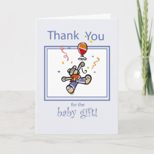 Tack Baby Gift, Rosa, flicka Kort