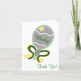 Tack Baby Shower Elegant Rattle