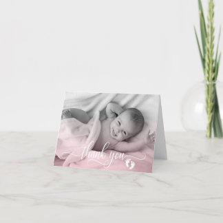 TACK Baby Shower Feet GIRL PHOTO | BLANK Kort