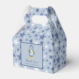 Tack Baby Shower för Winter Penguin Stars Mönster Presentaskar