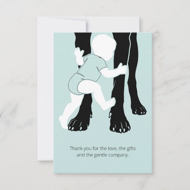 Tack Baby Shower Kort (Framsida)