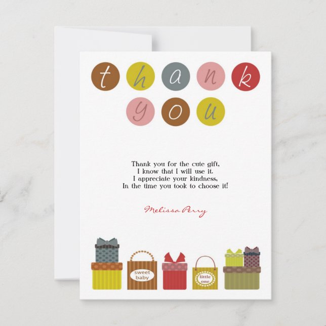 Tack babyskjortkort (Framsida)