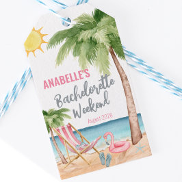 Tack Bachelorette Tropical Beach Favor Presentetikett