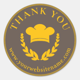 Tack Bakery Label-etikett Runt Klistermärke