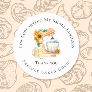 Tack Baking Sticker Runt Klistermärke