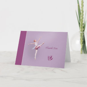 Tack, Ballerina in White och Rosa Tack Kort