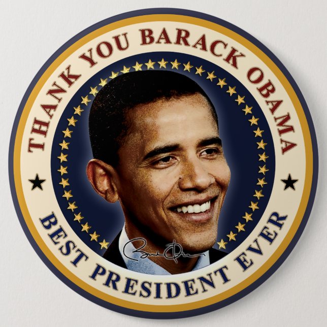 Tack Barack Obama - Bästa president någonsin Knapp (Framsida)