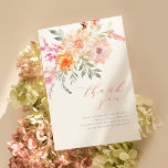 Tack | Barnstödsprogram för  och skalbar Vår Blomm<br><div class="desc">Ett delikat tackkort som matchar vårt "Baby in Bloom" | Inbjudan till & Teal Vår Blommigt Shower". En enkel och modern babydusch tack vare ett kort med en handmålad vattenfärgad bukett, skript och elegant. Kortets framsida har en arrangemang blommigt i det övre lämnat hörnet. Det finns ro, dahlier, ögonblicksbilder, eukalyptus...</div>