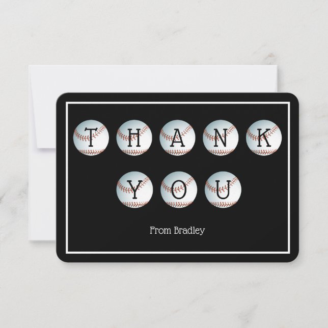 Tack Baseball Anpassad Personlig Kort (Framsida)