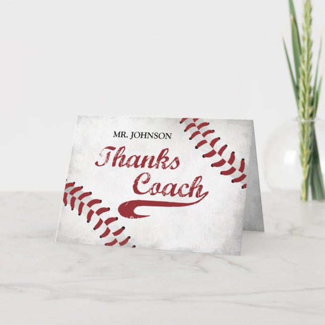 Tack Baseball Coach Large Grunge Baseball (Framsida)
