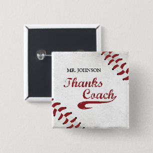 Tack Baseball Coach Large Grunge Baseball Knapp