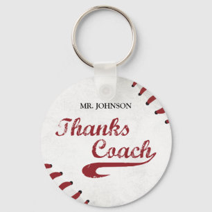 Tack Baseball Coach Large Grunge Baseball Nyckelring