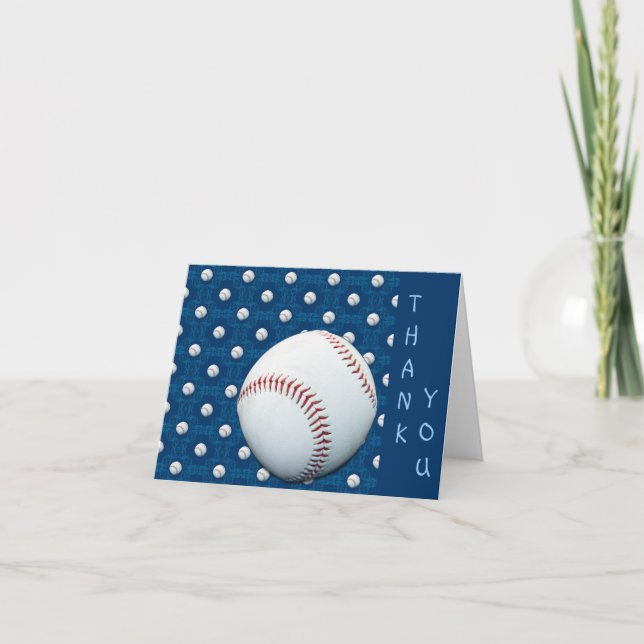 Tack Baseball Motif Note-kort Kort (Framsida)