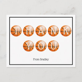 Tack Basketball Anpassningsbar Personlig Vykort