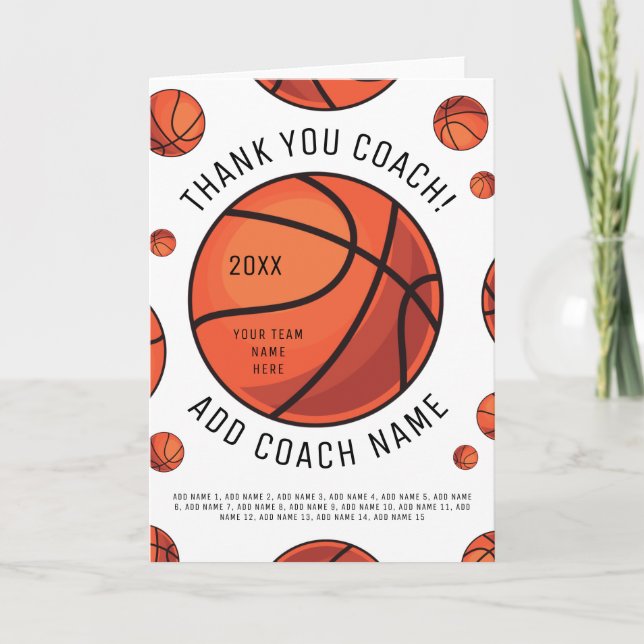 Tack Basketball Coach Add Team Player Namn (Framsida)