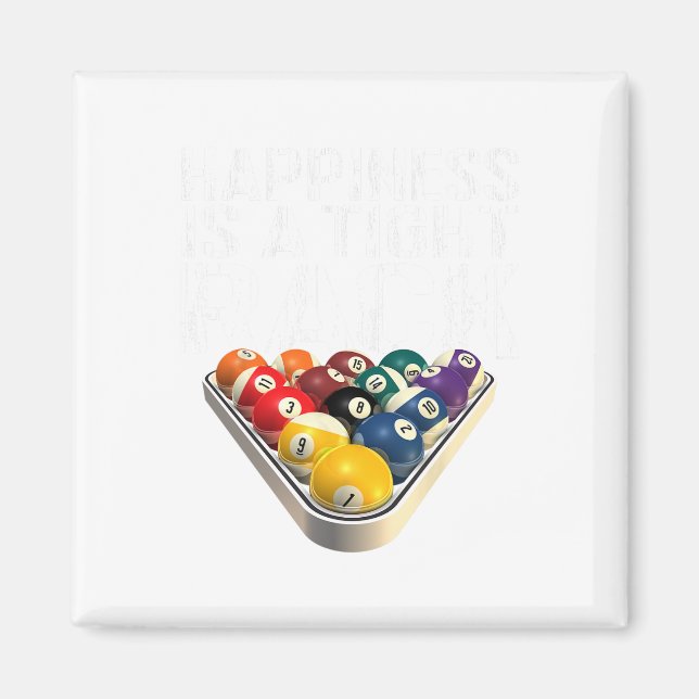 Täck Bassäng Billiards Tight Rack Tee Magnet (Framsidan)