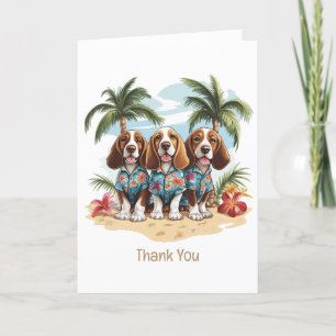 Tack Basset Hound Hundar Hawaiian Shirts Kort