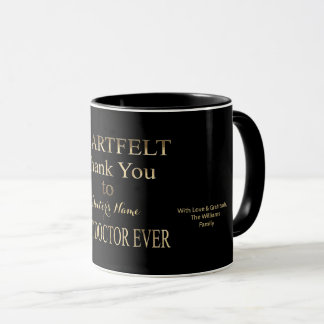 Tack Bästa Doktor någonsin-typografi Mugg