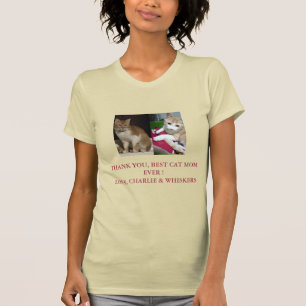 Tack Bästa Kattmamma med Katters Foto T Shirt