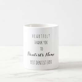 Tack, bästa tandläkare någonsin, typografi kaffemugg
