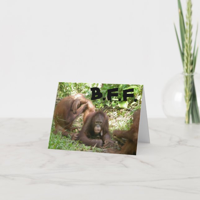 Tack, bästa vänner tack kort (Framsida)