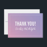 TACK BAT MITZVAH gradient för modern rosa vid lila<br><div class="desc">by kat masard >> https://linktr.ee/simplysweetpaperie <<< A simple, snyggt way to say you to you gäst's to be Näring your event. Om du konfigurerar som mall kan du enkelt lägga till egna detaljer eller slått anpassningsknappen och lägga till eller ändra text, typsnitt, storlekar osv. TIP: 1. Om du vill ändra/flytta...</div>