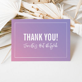 TACK BAT MITZVAH gradient för modern rosa vid lila Kort