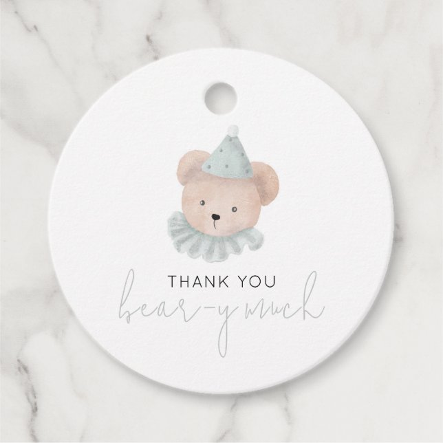 Tack Bear-y Much Gåvor Etiketter (Framsida)