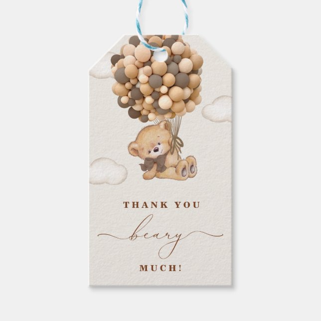 Tack Beary Mch Gift-Märkre Presentetikett (Framsidan)