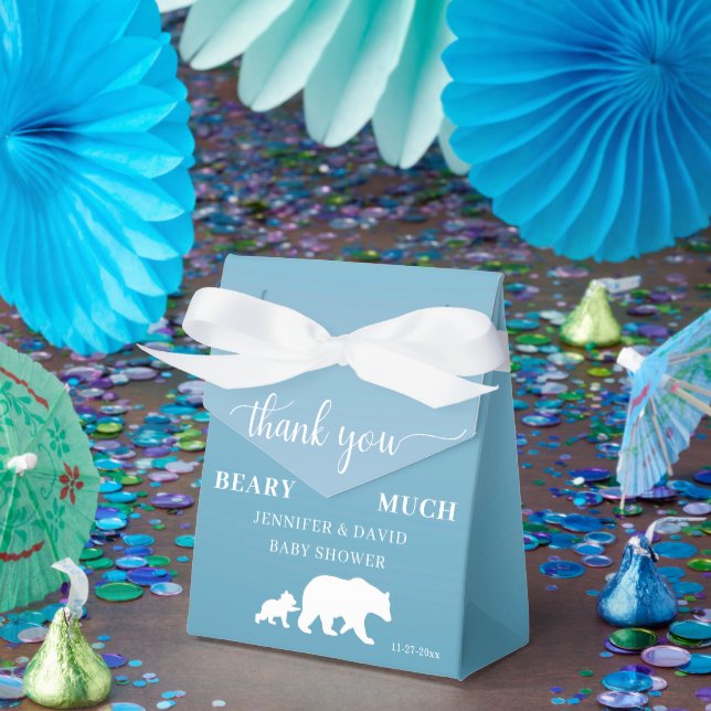 Tack Beary Mycket Blue Baby Shower Presentaskar (Part)
