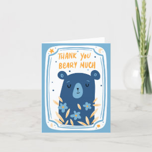 Tack Beary Mycket Cute Design Kort